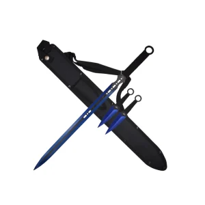 Fantasy Master - Fantasy Sword with 2 Throwing Knives - FM-644BL
