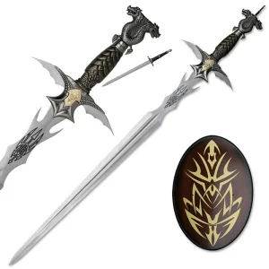 BladesUSA - Fantasy Sword with Wood Display Plaque - HK-26078