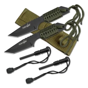 Survivor - Fixed Blade Knife with Fire Starter - Set of 2 - HK-106320-2