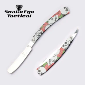 Snake Eye - Tactical Straight Razor Manual Folding Knife - SE-1362D4